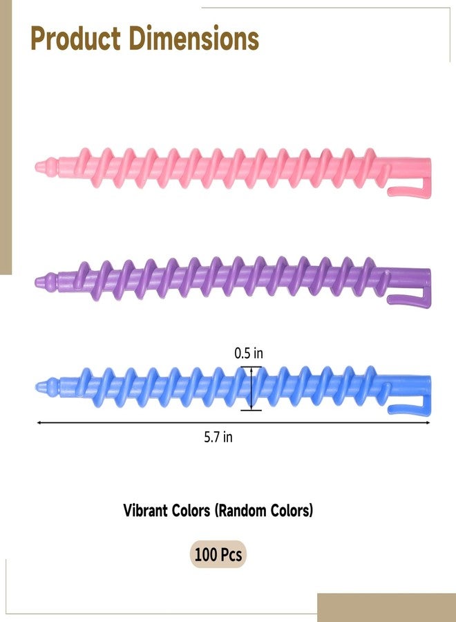 Homaisson 100 Pcs Spiral Perm Rods, Heatless Hair Curl Rods, Perm Wave Curlers Kit for Long Hair, Plastic Material, Styling Curling Rods for Custom Hairstyles, Random Colors - Image 5